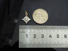 Load image into Gallery viewer, Gold Filled Big Clear CZ Micro Pave Flower Shape Pendant, 14K Gold Filled Charm, Necklace Bracelet Charm Pendant,12x15mm,Sku#CP27