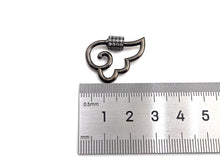Load image into Gallery viewer, Clear CZ Micro pave Wing Clasp, CZ Pave Cloud Clasp, Gold/Silver/Rose Gold/Gunmetal Carabiner Clasp, 19x25mm, sku#H272