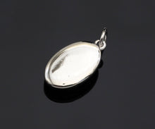 Load image into Gallery viewer, CZ Micro Pave Embossed Diamond On Oval Shape Pendant, Sku#F1229C
