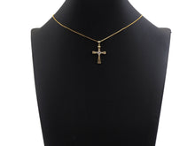 Load image into Gallery viewer, CZ Micro Pave Cross Shape Charm/Pendant, Gold Cross Shape Charm, Pave Cross Pendant,19x26mm, Sku#F1211