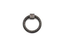 Load image into Gallery viewer, Engraved Round Ring Shape Clasp, CZ Pave Clasp, Gold/Silver/Rose Gold/Gunmetal Color Carabiner Clasp, 22.8mm, sku#H209