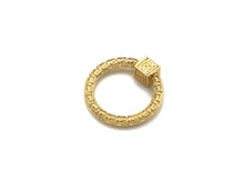 Load image into Gallery viewer, Engraved Round Ring Shape Clasp, CZ Pave Clasp, Gold/Silver/Rose Gold/Gunmetal Color Carabiner Clasp, 22.8mm, sku#H209