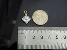 Load image into Gallery viewer, Gold Filled Big Clear CZ Micro Pave Flower Shape Pendant,14K Gold Filled Charm, Necklace Bracelet Charm Pendant,13x16mm,Sku#CP28