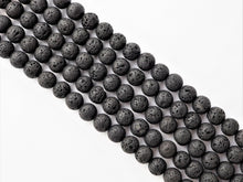 Load image into Gallery viewer, Wholesale Black Lava Round Beads, 4mm/6mm/8mm/10mm/12mm/14mm