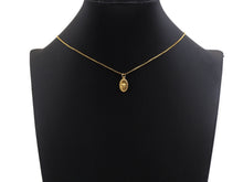 Load image into Gallery viewer, CZ Micro Pave Embossed Diamond On Oval Shape Pendant, Sku#F1229C