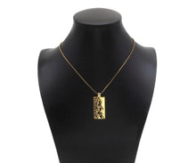 Load image into Gallery viewer, Hollow Out Foot On Rectangle Shape Pendant, 18K Gold Charm, Necklace Bracelet Charm Pendant,16x37mm,Sku#FH169