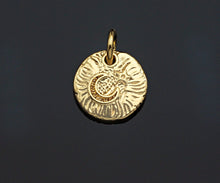 Load image into Gallery viewer, CZ Micro Pave Moon Star On Round Coin Shape Pendant, Gold/Silver Plated Jewelry, Necklace Bracelet Charm Pendant, 10mm,sku#F1230