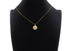 Load image into Gallery viewer, CZ Micro Pave Embossment Wolf Head On Round Coin Pendant/Charm, Sku#L409