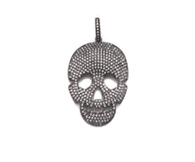 Load image into Gallery viewer, CZ Micro Pave Skull Shape Pendant/Charm,Cubic Zirconia Charm, Necklace Bracelet Charm Pendant,26x40mm, Sku#F1370