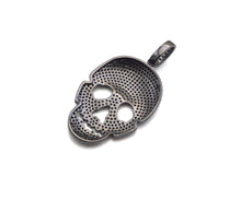 Load image into Gallery viewer, CZ Micro Pave Skull Shape Pendant/Charm,Cubic Zirconia Charm, Necklace Bracelet Charm Pendant,26x40mm, Sku#F1370