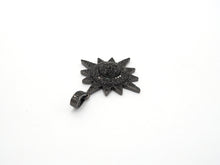 Load image into Gallery viewer, Black CZ Pave On Black Micro Pave Star Charm Beads, Cubic Zirconia Paved Star Charm,32x36mm, sku#F541