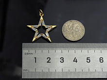 Load image into Gallery viewer, CZ Micro Pave Large Five Star Shape Pendant , 23x25mm,  SKU#F1186C