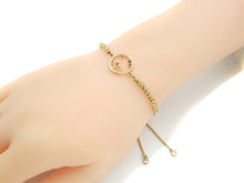 Load image into Gallery viewer, Gold Filled Fuchsia CZ Micro Pave North Star On Round Ring Shape Pendan,14k Gold Filled Charm, Necklace Bracelet Pendant,15x19mm,Sku#CP30