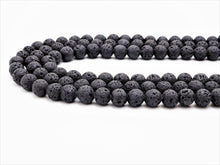 Load image into Gallery viewer, Wholesale Black Lava Round Beads, 4mm/6mm/8mm/10mm/12mm/14mm
