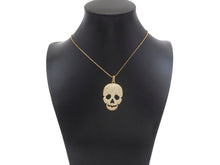 Load image into Gallery viewer, CZ Micro Pave Skull Shape Pendant/Charm,Cubic Zirconia Charm, Necklace Bracelet Charm Pendant,26x40mm, Sku#F1370