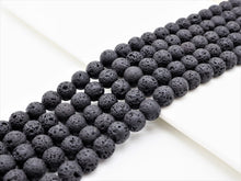 Load image into Gallery viewer, Wholesale Black Lava Round Beads, 4mm/6mm/8mm/10mm/12mm/14mm