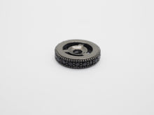 Load image into Gallery viewer, Micro Pave Black CZ On Black Wheel Spacer Beads, Cubic Zirconia Wheel Round Spacer Beads,Pave Beads,6/8/10/12mm, sku#C72