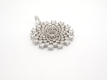Load image into Gallery viewer, 40mm Large CZ Micro Pave Shiny Radial Flower Pendant/Charm, Cubic Zirconia Paved Charm, Filigree Necklace Bracelet Charm Pendant,sku#F506