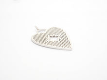 Load image into Gallery viewer, CZ Micro Pave Heart Pendant/Focal with Hollow out Star, Cubic Zirconia Large Heart Pendant Charm,48x33mm,sku#F519