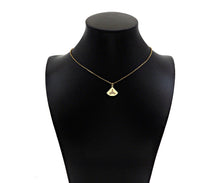 Load image into Gallery viewer, Gold Filled CZ Micro Pave Shark Tail On Fan Shape Pendant, 14K Gold Filled Charm, Necklace Bracelet Charm Pendant,15x14mm,Sku#CP32