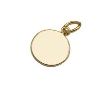 Load image into Gallery viewer, Gold Filled Colorful Clover On Round Shape Pendant, 14K Gold Filled White/Black/Pink/Blue Charm, Necklace Bracelet Charm, 10x12mm, Sku#CP33