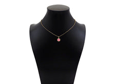 Load image into Gallery viewer, Gold Filled Colorful Clover On Round Shape Pendant, 14K Gold Filled White/Black/Pink/Blue Charm, Necklace Bracelet Charm, 10x12mm, Sku#CP33