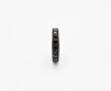 Load image into Gallery viewer, Micro Pave Black CZ On Black Wheel Spacer Beads, Cubic Zirconia Wheel Round Spacer Beads,Pave Beads,6/8/10/12mm, sku#C72