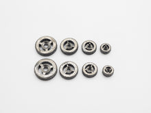 Load image into Gallery viewer, Micro Pave Black CZ On Black Wheel Spacer Beads, Cubic Zirconia Wheel Round Spacer Beads,Pave Beads,6/8/10/12mm, sku#C72