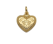 Load image into Gallery viewer, CZ Micro Pave Falling Heart Shape Pendant, Gold/Silver Plated Jewelry, Necklace Bracelet Charm Pendant, Heart Charm, 13x14mm,sku#F1215