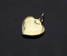 Load image into Gallery viewer, CZ Micro Pave Falling Heart Shape Pendant, Gold/Silver Plated Jewelry, Necklace Bracelet Charm Pendant, Heart Charm, 13x14mm,sku#F1215
