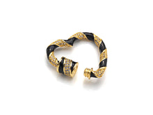 Load image into Gallery viewer, Colorful Enamel Pave Heart Shape Clasp, Gold Carabiner Heart Clasp, 29mm, sku#H214