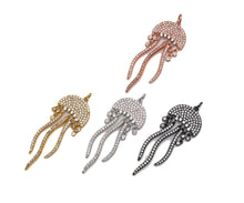 Load image into Gallery viewer, CZ Micro Pave Jellyfish Shape Pendant, SKU#F1233C