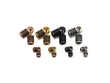 Load image into Gallery viewer, Black CZ Micro Pave Buckle Clasp/Connector/ Link Connector f