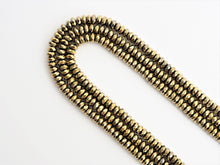 Load image into Gallery viewer, Quality Natural Pyrite Color Hematite,Rondelle Faceted Beads, sku#S95