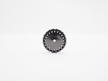 Load image into Gallery viewer, Black CZ Micro Pave On Black Flower Wheel Spacer Beads, Cubic Zirconia Coin Spacer Beads, Micro Pave Beads,6/8/10/12mm, sku#C73