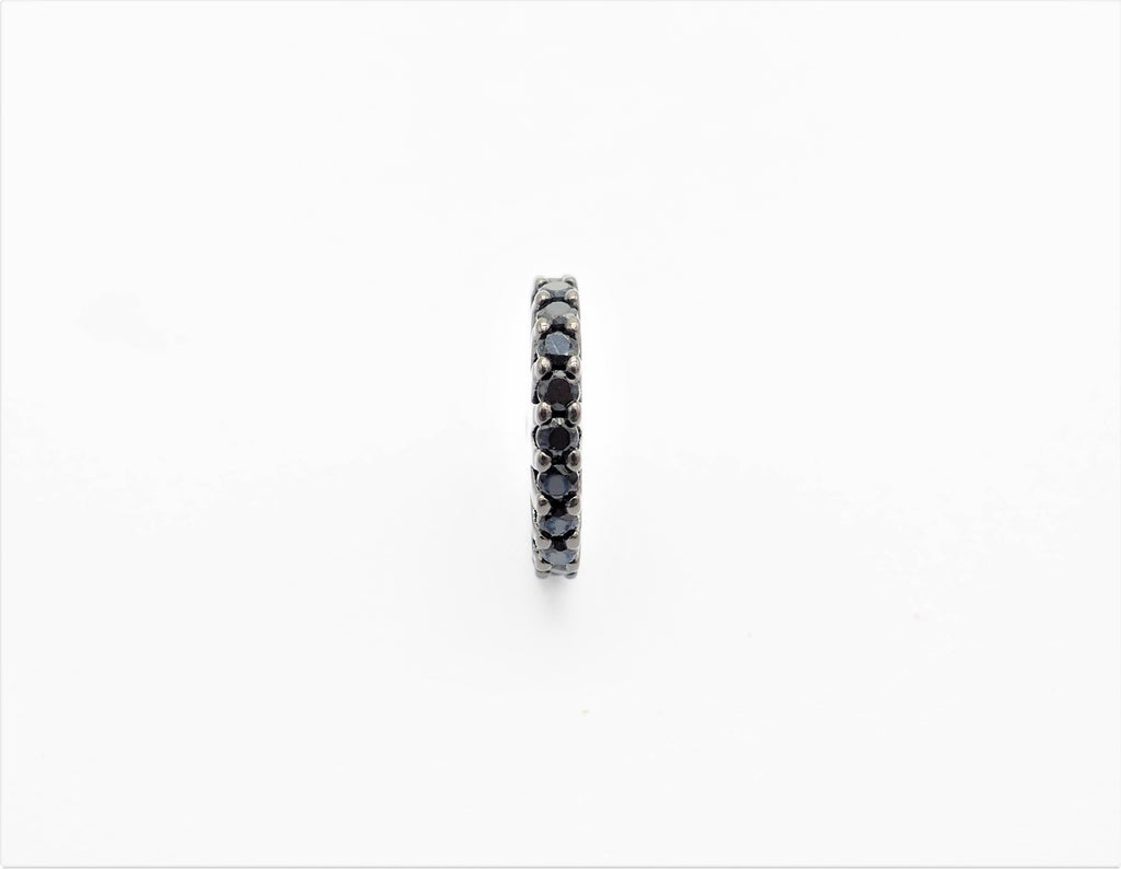 Black CZ Micro Pave On Black Flower Wheel Spacer Beads, Cubic Zirconia Coin Spacer Beads, Micro Pave Beads,6/8/10/12mm, sku#C73