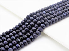 Load image into Gallery viewer, Natural Faceted Blue Goldstone beads, 2x4/4x6/5x8mm Natural Blue Gemstone beads, Natural Goldstone Beads, 15.5inch strand, SKU#U261