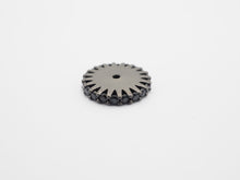 Load image into Gallery viewer, Black CZ Micro Pave On Black Flower Wheel Spacer Beads, Cubic Zirconia Coin Spacer Beads, Micro Pave Beads,6/8/10/12mm, sku#C73