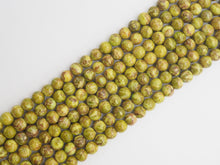 Load image into Gallery viewer, Smooth Round Africa Turquoise beads, 6mm/8mm/10mm/12mm Yellow Green Gemstone beads, AfricaTurquoise beads, 15.5inch strand, SKU#U267