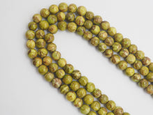 Load image into Gallery viewer, Smooth Round Africa Turquoise beads, 6mm/8mm/10mm/12mm Yellow Green Gemstone beads, AfricaTurquoise beads, 15.5inch strand, SKU#U267