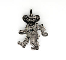 Load image into Gallery viewer, CZ Micro Pave Dancing Teddy Bear Pendant, F515