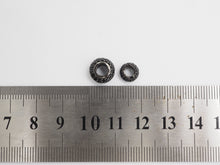 Load image into Gallery viewer, Black CZ Micro Pave On Black Rondelle Big Hole Spacer Beads, Cubic Zirconia Rondelle Spacer Beads, Pave Beads, 3x8/5x10mm, sku#C74