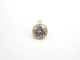 14mm Micro Pave Round Shaped Pendant with Big Clear CZ, Black/Gold/Silver/Rose gold, Bridal Jewelry Charms, Wedding Jewelry Findings,sku#B85