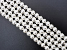 Load image into Gallery viewer, High Quality White Mother of Pearl Round Smooth Beads, Sku#U316