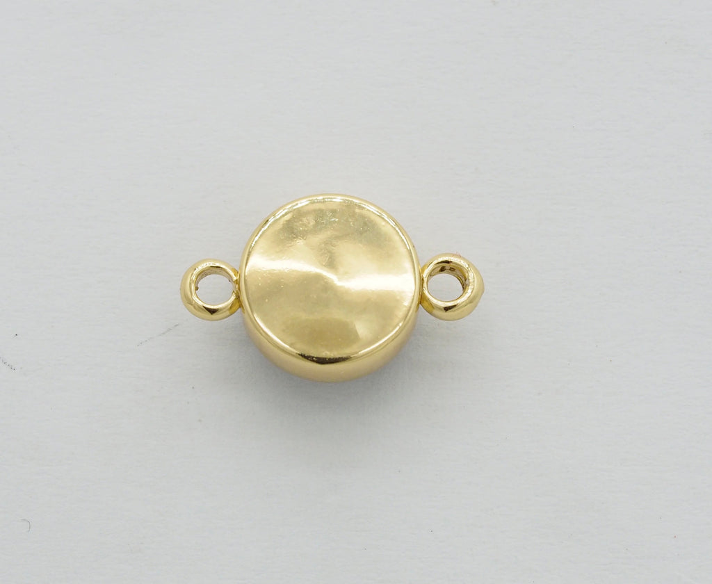 Gold/Silver Mystic Drusy Round Connector, sku#V24C