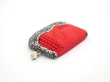 Load image into Gallery viewer, Large Pave Red Coral Buddha Pendant, Pave Crystal Rhinestone Encrusted Buddha Pendant,37x52x10mm,sku#V20