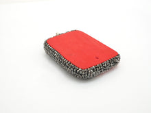 Load image into Gallery viewer, Large Pave Red Coral Buddha Pendant, Pave Crystal Rhinestone Encrusted Buddha Pendant,37x52x10mm,sku#V20