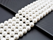 Load image into Gallery viewer, High Quality White Mother of Pearl Round Smooth Beads, Sku#U316