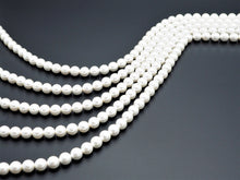 Load image into Gallery viewer, High Quality White Mother of Pearl Round Smooth Beads, Sku#U316