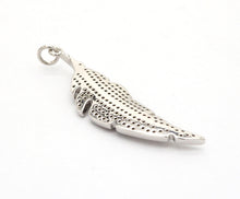 Load image into Gallery viewer, CZ Micro Pave Leaf Feather Pendant, Gold/Rose gold/Silver/Black plated, Cubic Zirconia leaf Pendant/Charm,46x12mm,sku#F511